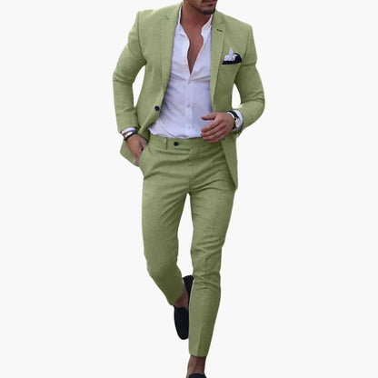Men's Slim Fit Suit Modern Business & Wedding Two-Piece Set