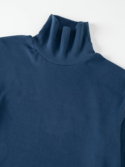Herren Rollkragenpullover Langarm Slim Fit Basic Top im 4er-Set - Schwarz, Weiß, Grau, Hellblau