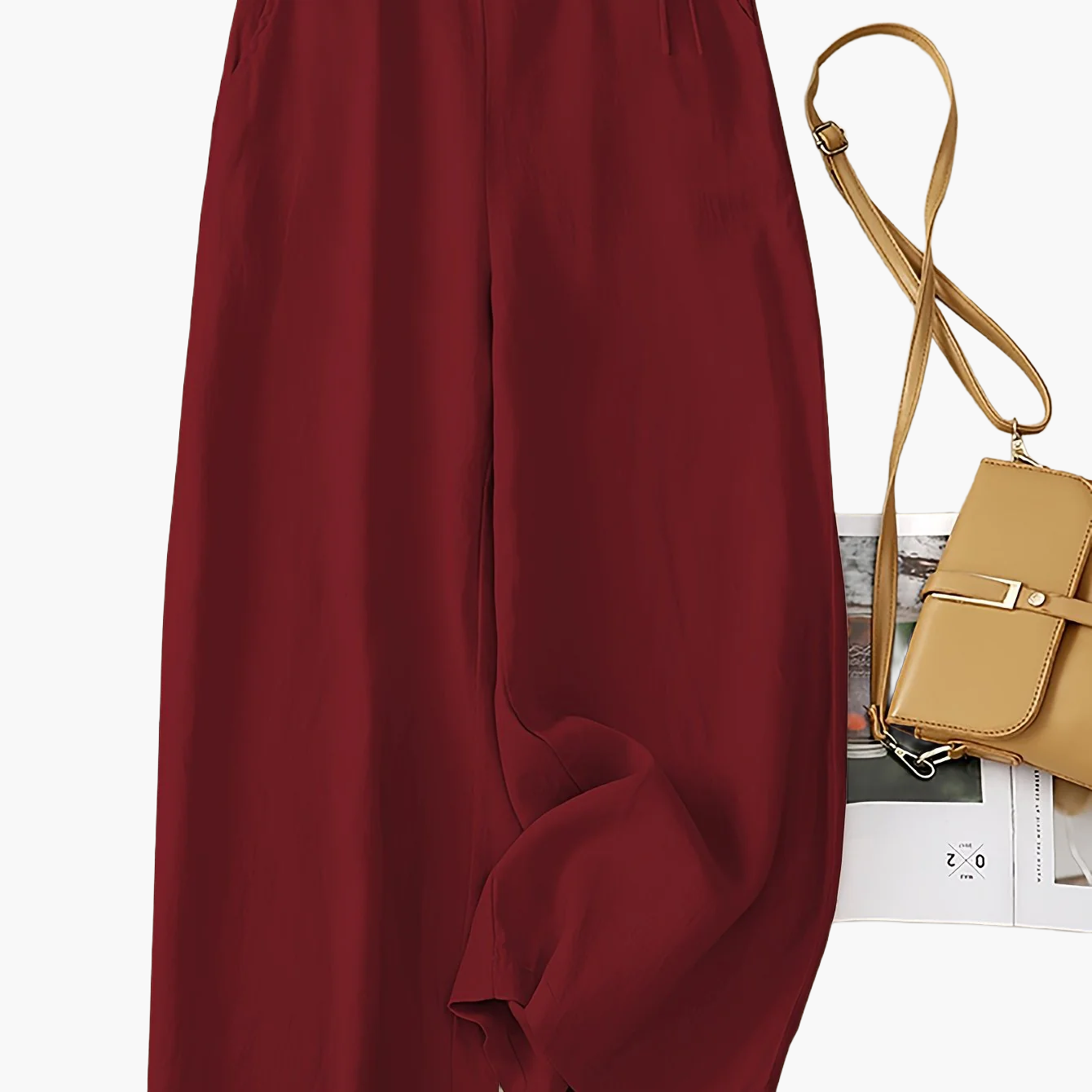 Women's Wide-Leg Casual Pants Elegant with Tie Belt – Perfect for Spring and Summer