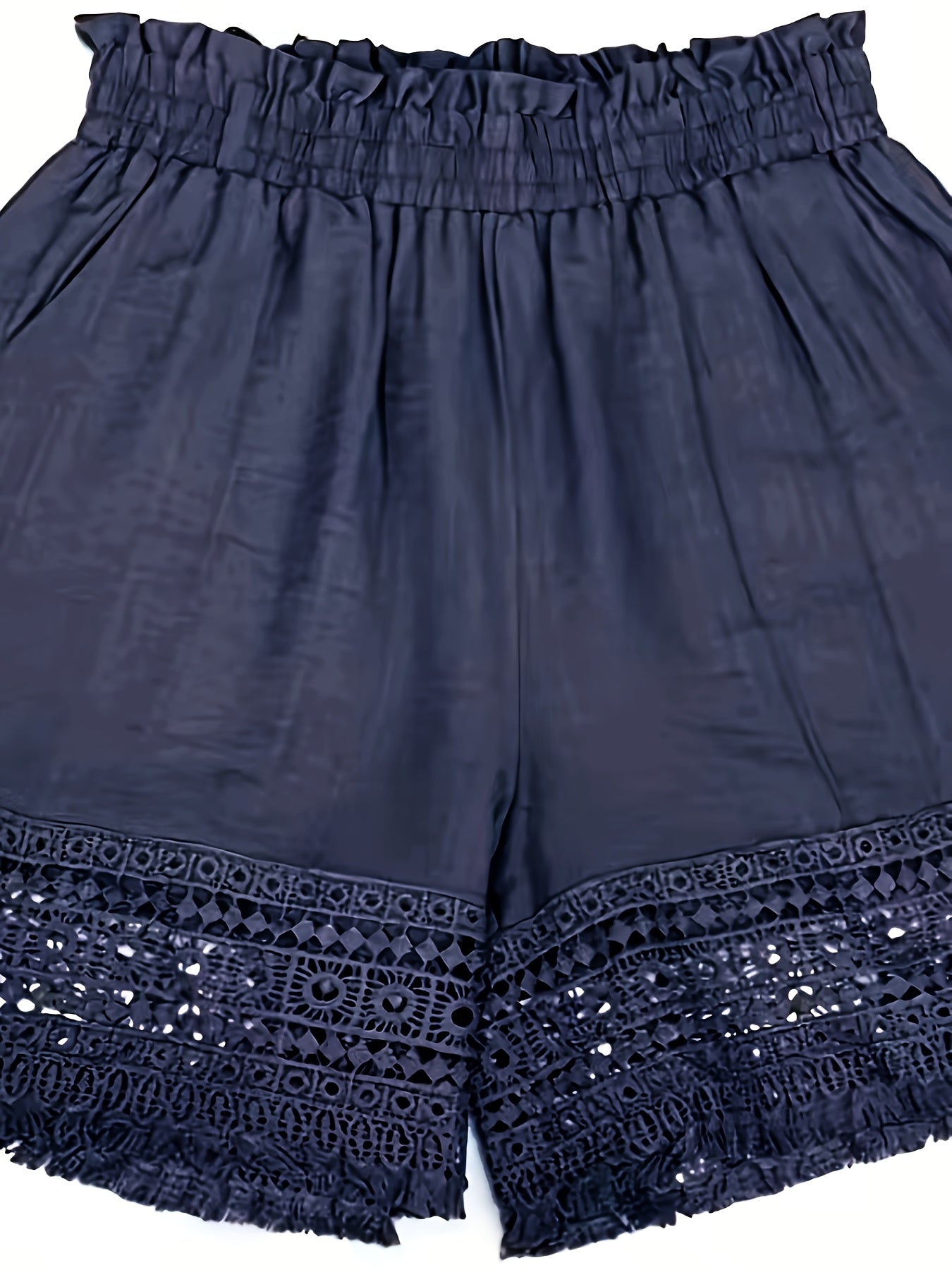 Women's Boho-Style Shorts with Crochet Details for Vacation and Leisure