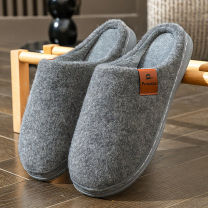 Unisex Warm Plush-Lined Slippers with Non-Slip Soles – Various Colors