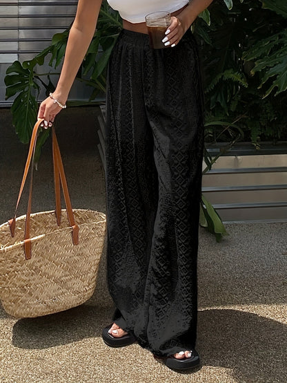 Damen Weite Spitzenhose im Boho-Stil für Sommer und Strand