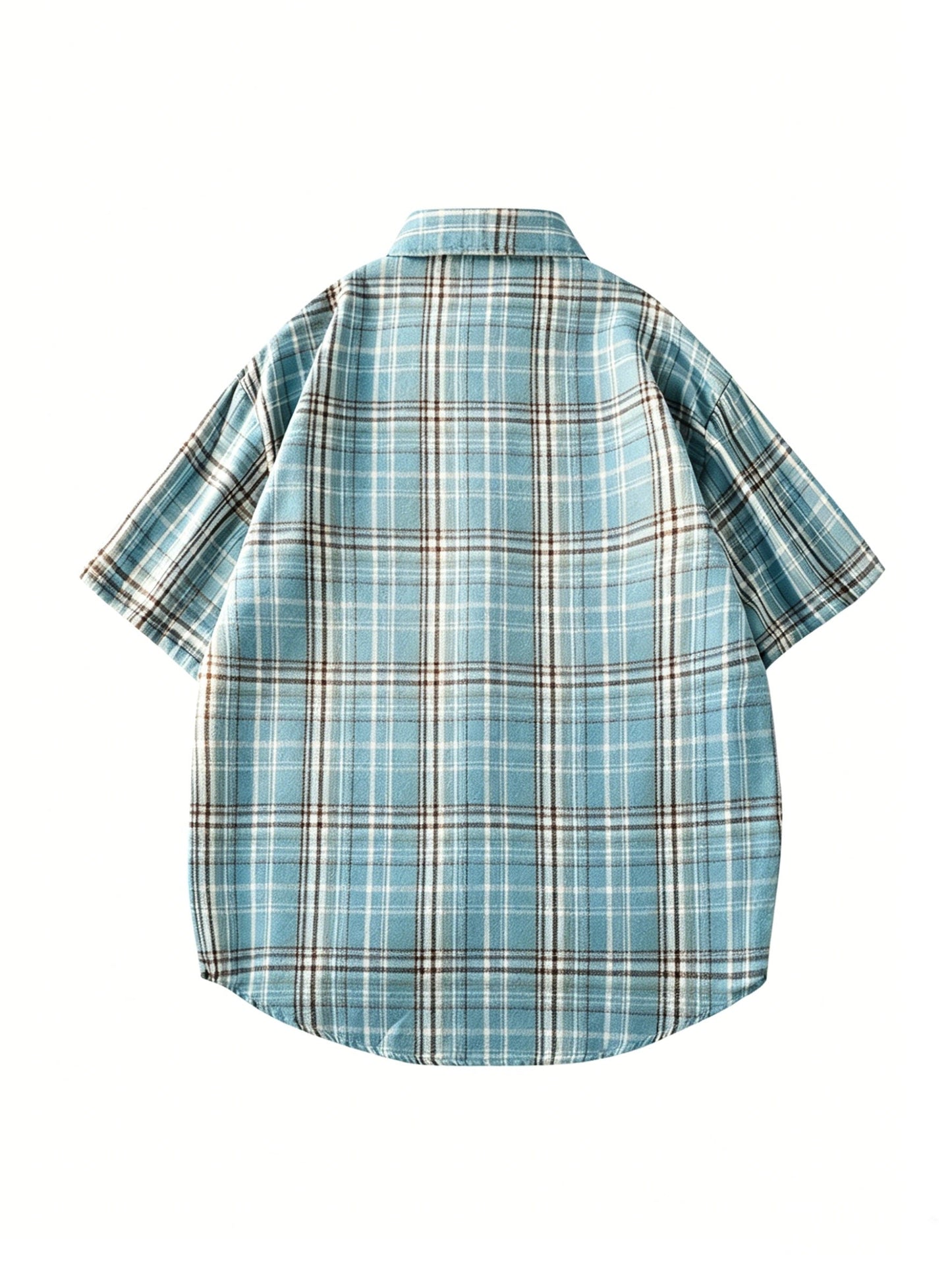 Men's Short Sleeve Casual Shirt Checked Vintage Look Streetwear