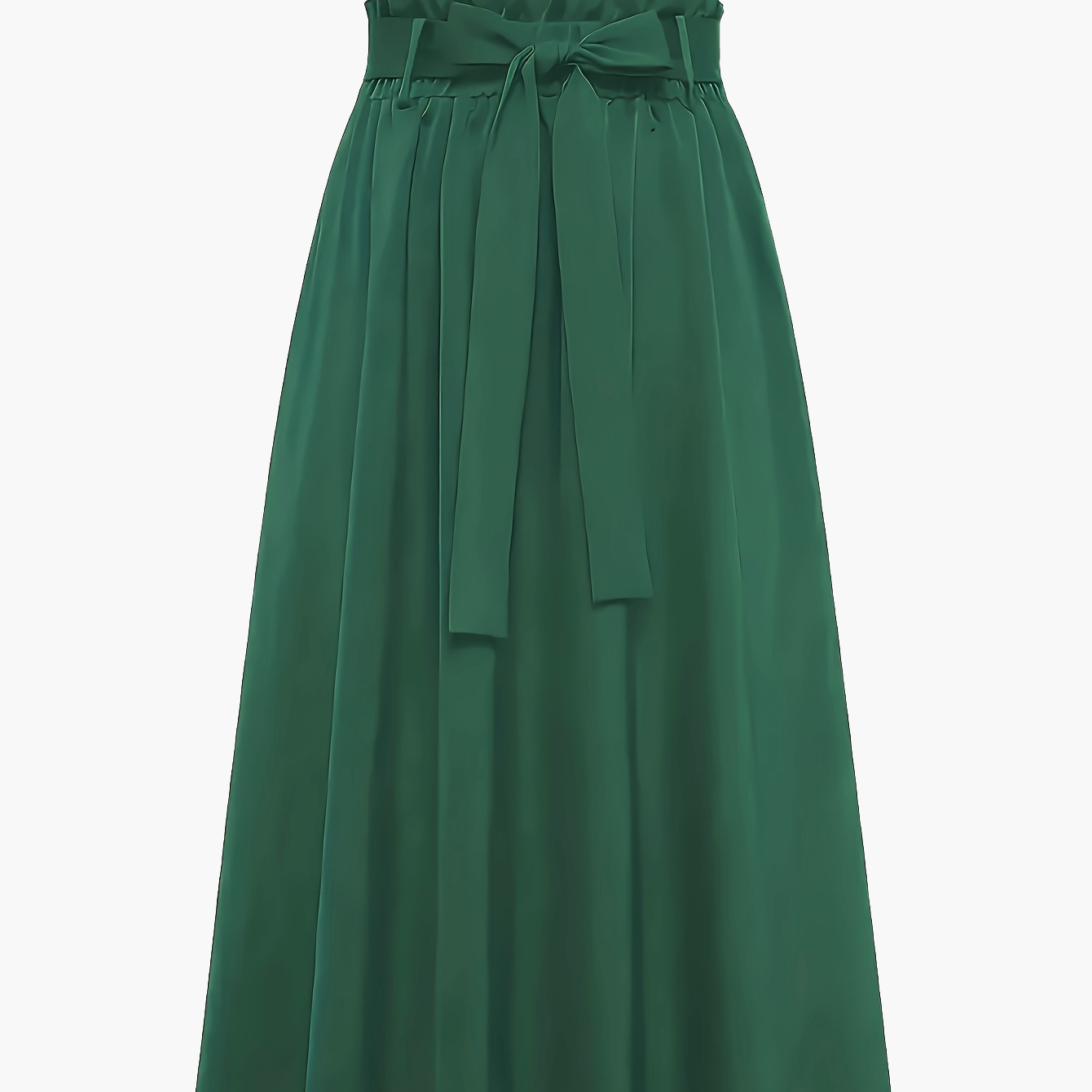 Women's Maxi Skirt with High Waist and Bow – Elegant Casual Skirt for Spring and Summer