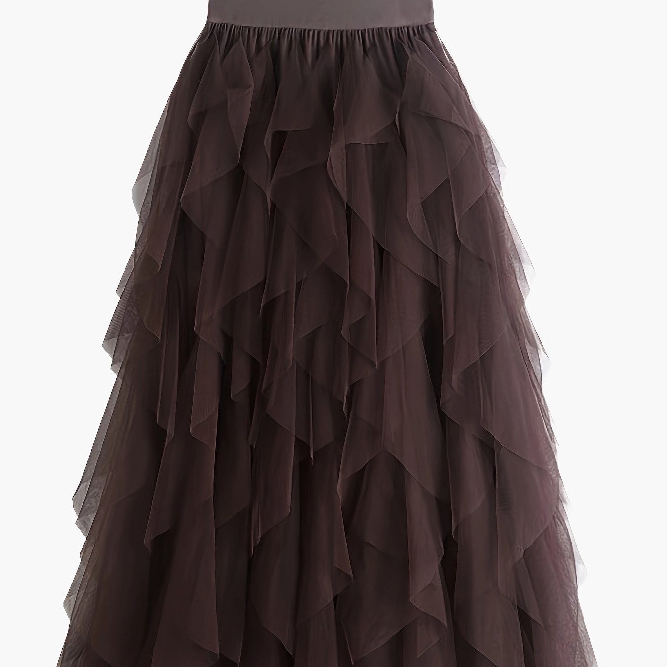 Women's Maxi Skirt with Ruffle Layers – Elegant Tulle Skirt for Formal Occasions