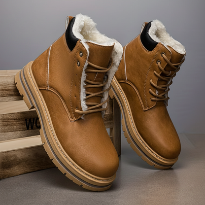 Herren Winterstiefel gefüttert Boots Schnürsenkel warme Stiefel