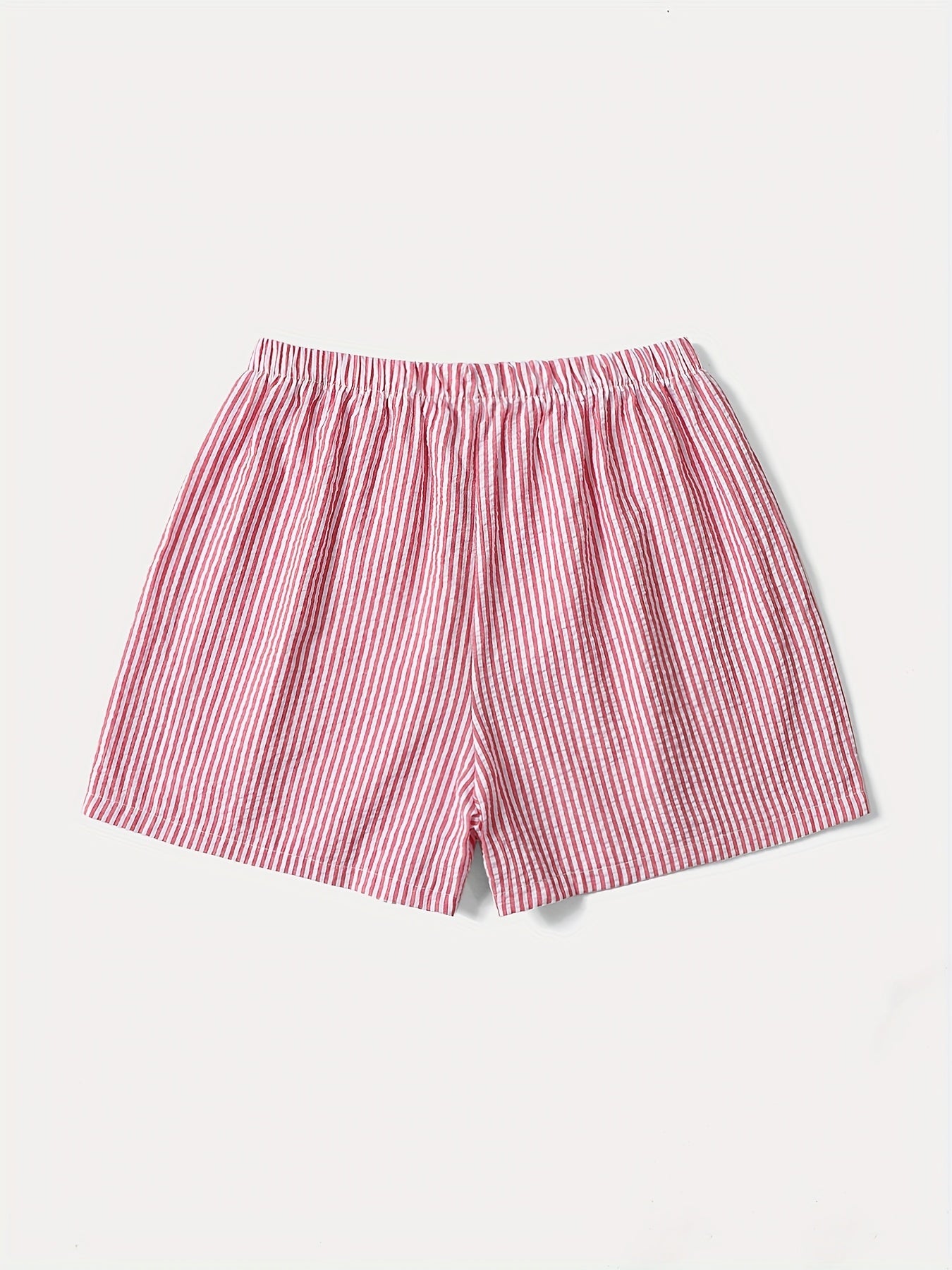 Women's Elegant Striped High-Waist Shorts for Summer Leisure & Everyday Wear