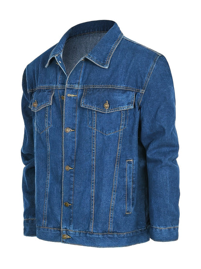 Herren Jeansjacke im klassischen Stil – Freizeitjacke für Alltag und Streetwear