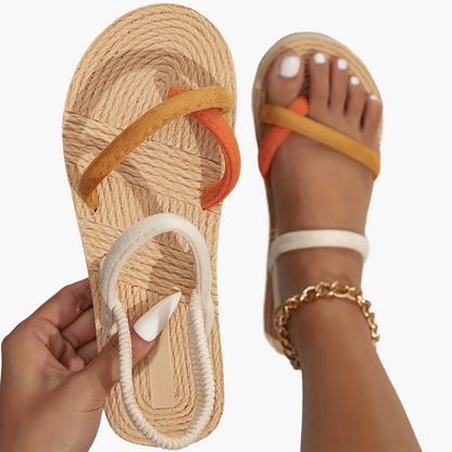 Women's Fashion Sandals with Flat Sole and Sporty Design – Ideal for Summer and Leisure