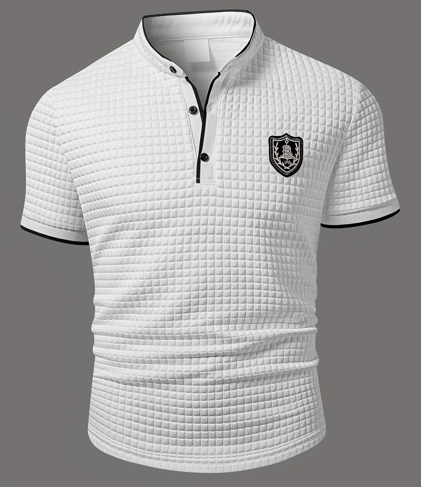 Men's Polo Shirt Modern Casual with Stand-up Collar and Button Placket – Stylish Casual Shirt