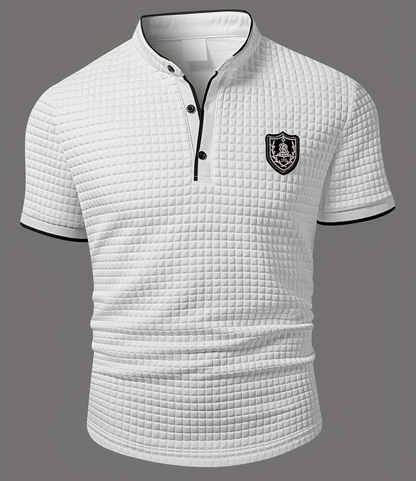 Men's Polo Shirt Modern Casual with Stand-up Collar and Button Placket – Stylish Casual Shirt