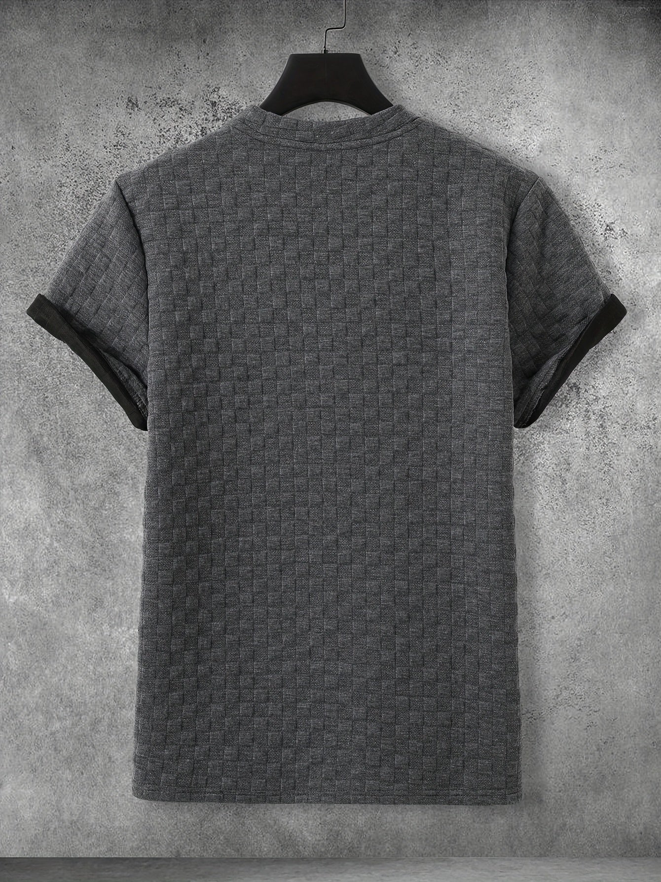 Men's Modern Short-Sleeve T-Shirt with Waffle Texture and Urban Look – Casual & Everyday Wear
