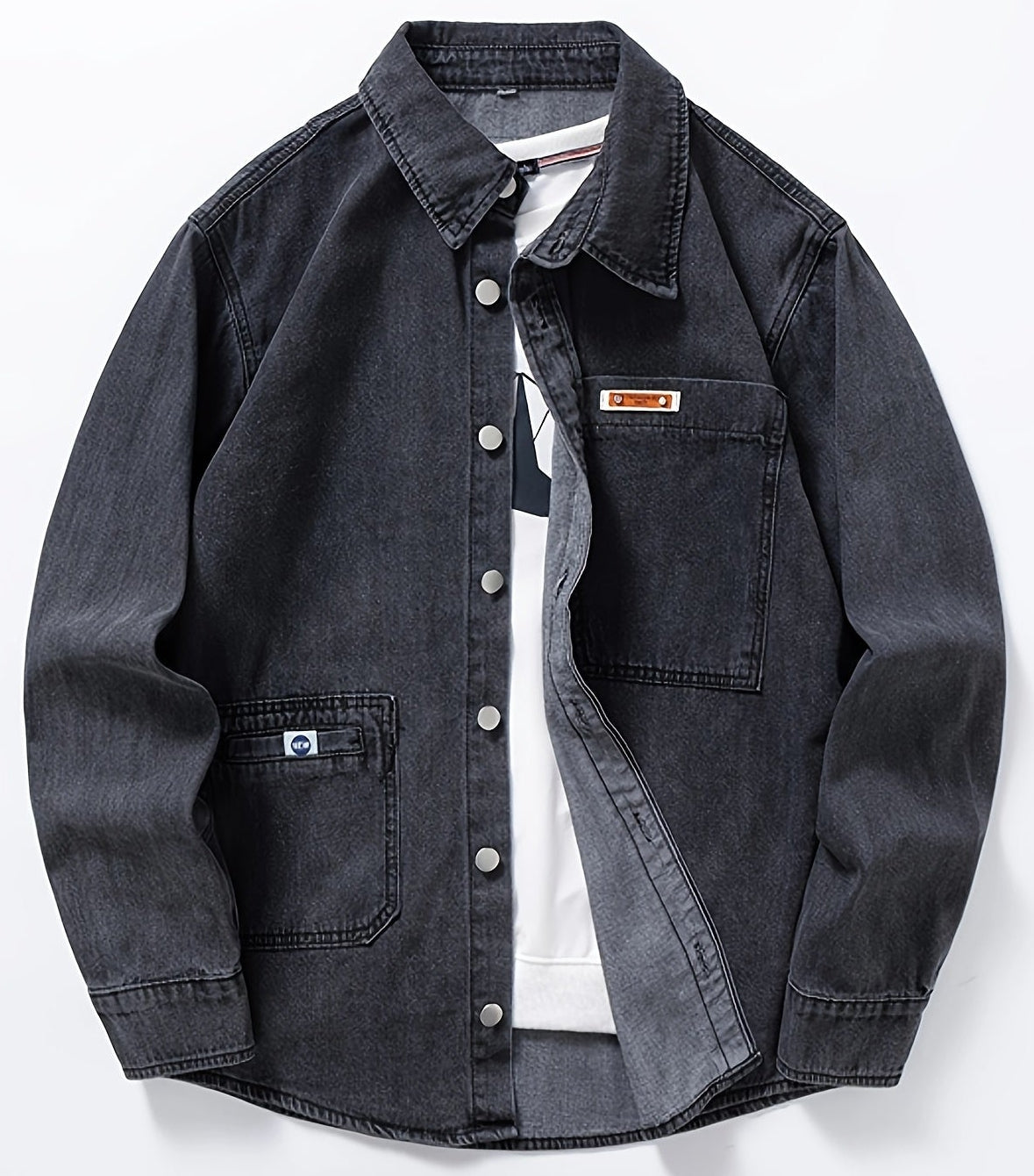 Men's Denim Overshirt in Casual Style – Ideal for Everyday and Leisure
