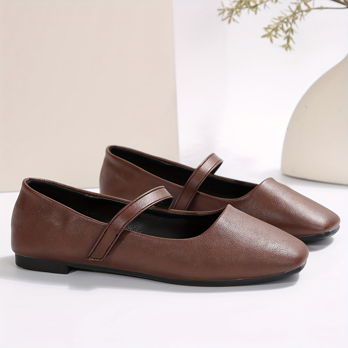 Damen Mary Jane Ballerinas Flach Elegant Alltagsschuhe