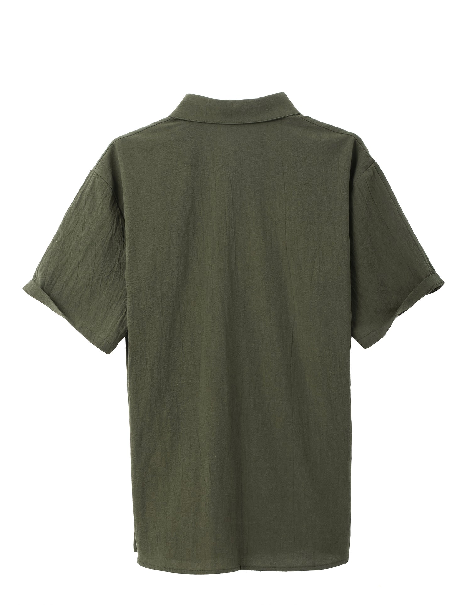 Men's Short-Sleeve Casual Shirt with Button Placket – Stylish Summer Shirt for Everyday & Weekend