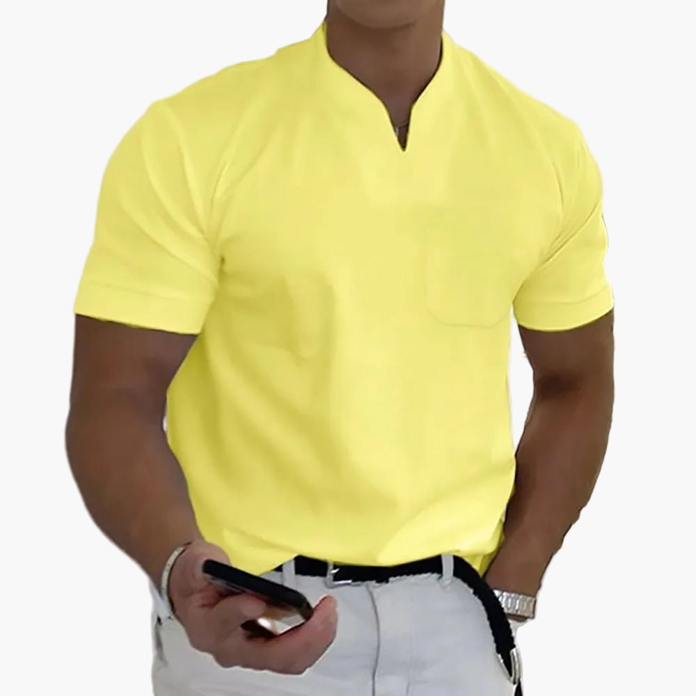 Men's Contemporary Polo Shirt – Stylish Short-Sleeved Shirt for Leisure & Office