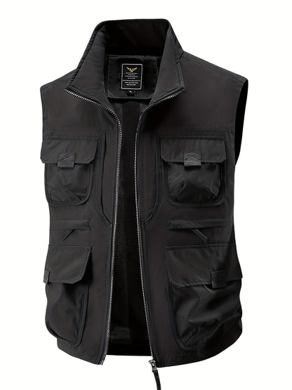 Men's Outdoor Utility Vest with Multiple Pockets for Leisure and Adventure