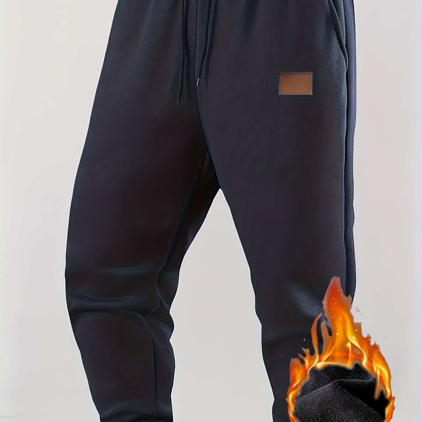 Gefütterte Jogginghose für Herren mit Kordelzug und Bündchen
