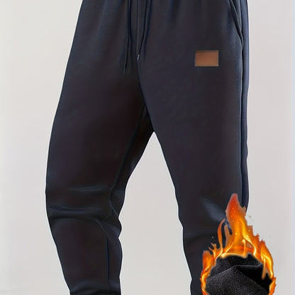 Gefütterte Jogginghose für Herren mit Kordelzug und Bündchen