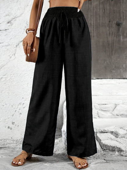 Women's Wide Elegant Pants with Elastic Waistband – Perfect for Everyday and Leisure