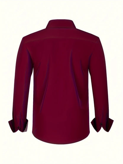 Men's Business Shirt Modern Fit – Elegant Style for Office & Leisure