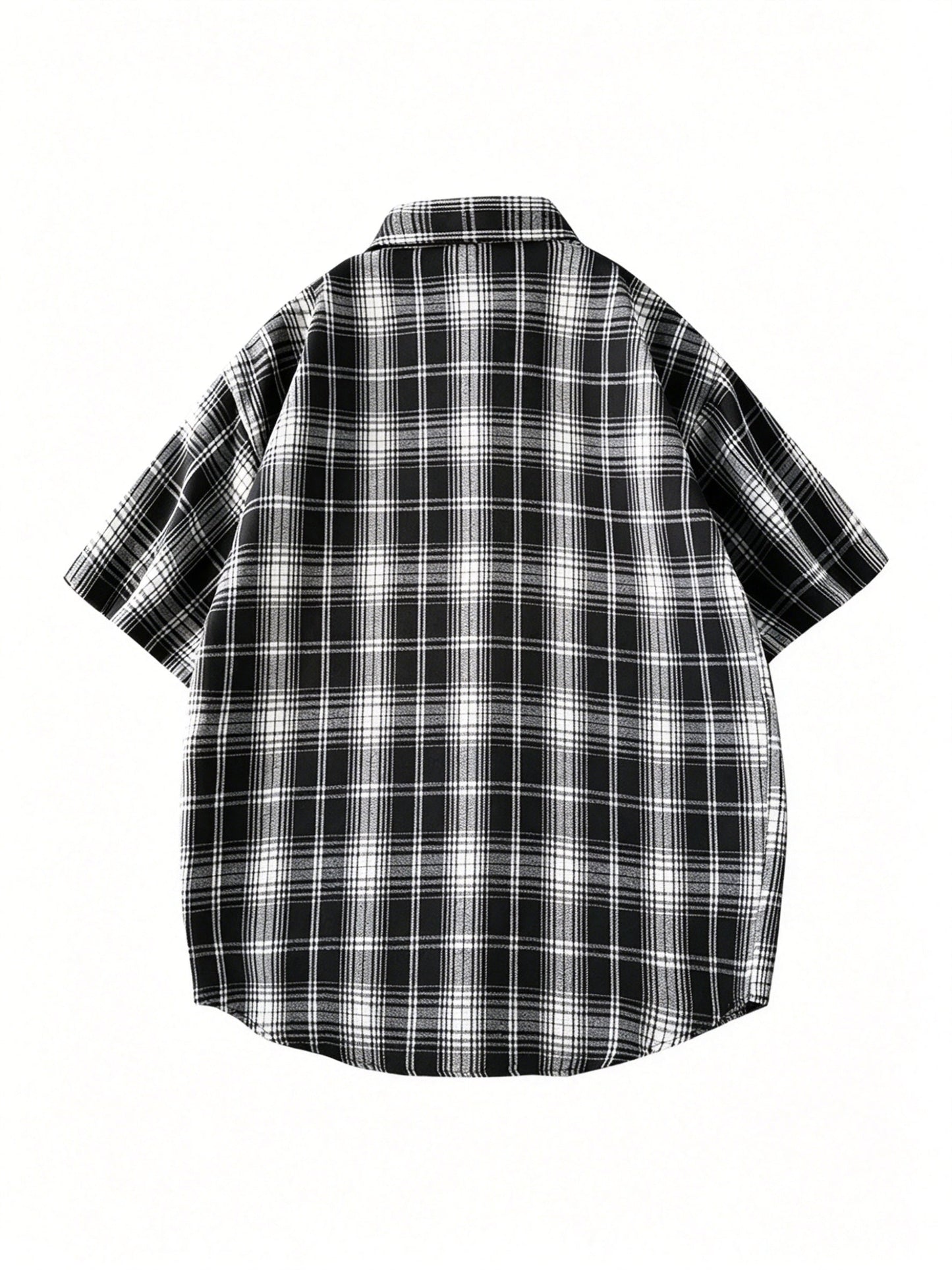 Men's Short Sleeve Casual Shirt Checked Vintage Look Streetwear