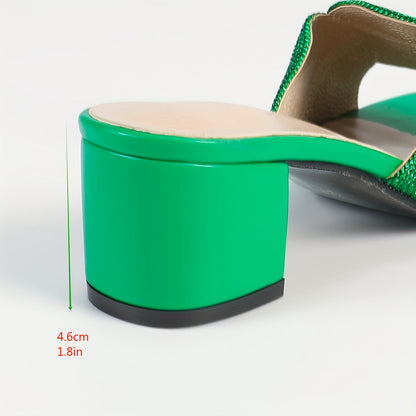 Women's Elegant Block Heel Sandals with Strap Design for Summer