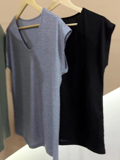 Women's Basic V-Neck T-Shirt 3-Pack – Casual & Everyday – Short Sleeve, Regular Fit