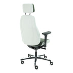 Bureaustoel ergonomisch Therapod X2 gerecyclede wol olijfgroen/asgrijs, met hoofdsteun en 3D-armleggers