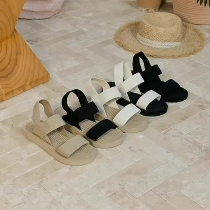 Women's Summer Platform Sandals with Double Straps – Comfortable Casual Shoes for Everyday and Vacation
