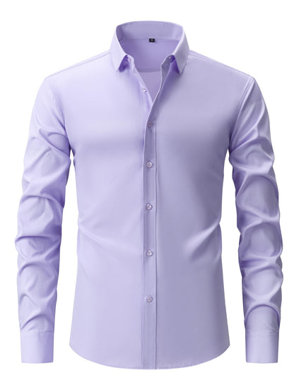 Men's Business-Casual Shirt Slim Fit Long Sleeve Modern Style