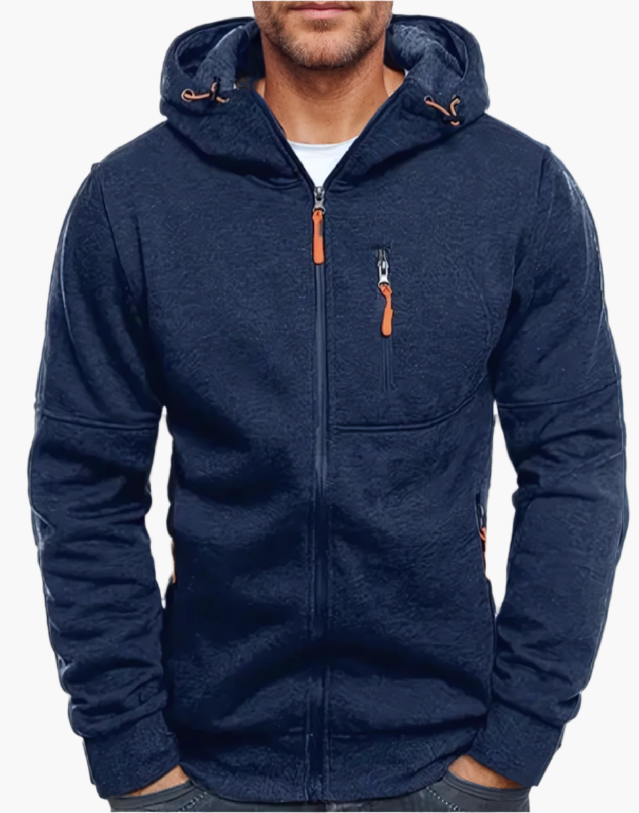 Men's zip-up hoodie – sporty casual hoodie for everyday & training