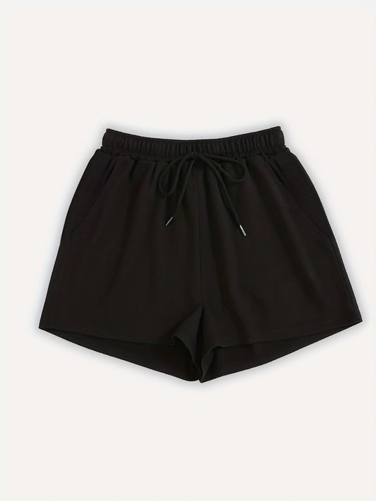 Women's casual shorts with drawstring for everyday and sports use