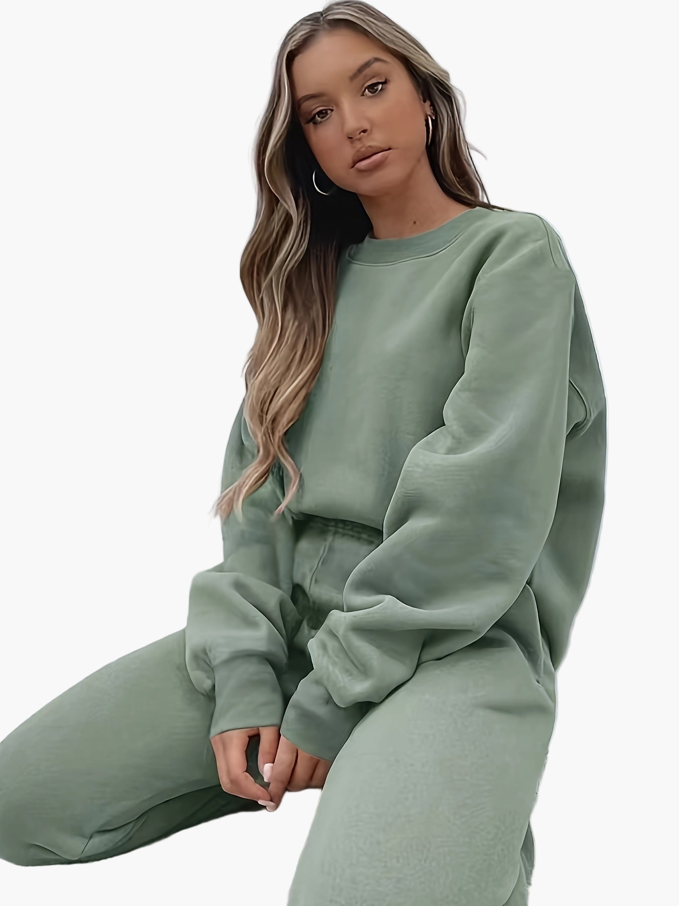 Women's Sweatshirt Jogging Suit Set – Comfortable Casual Outfit for Everyday & Sports