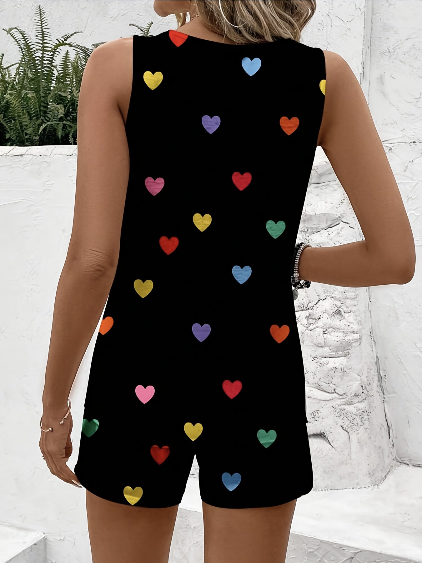 Women's Elegant Pajama Set with Floral Pattern – Casual Summer Set for Home and Leisure