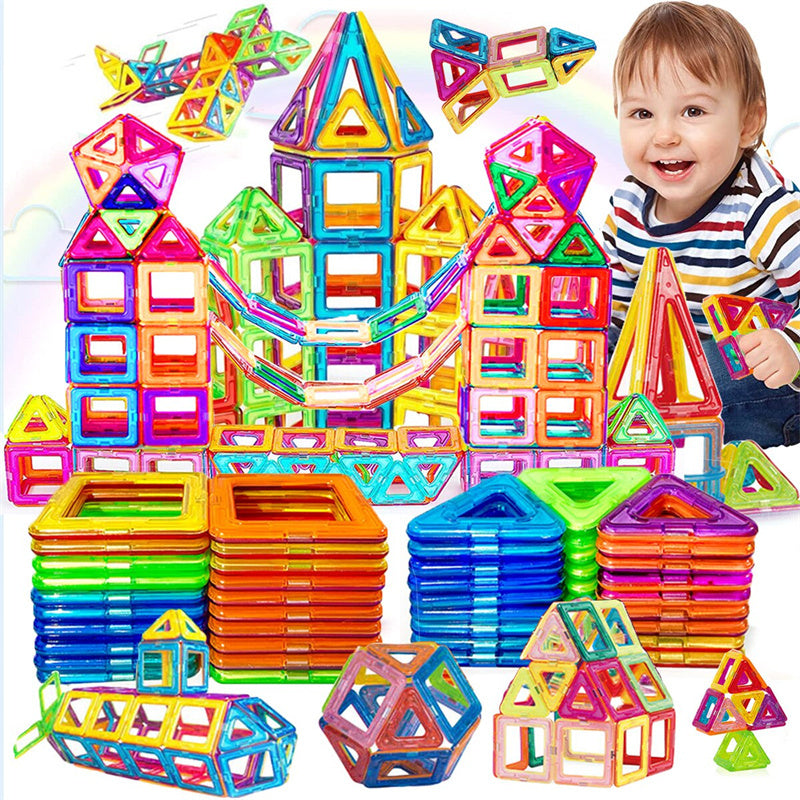 Magnetic construction toy building blocks for children – educational set, creative building, boys & girls