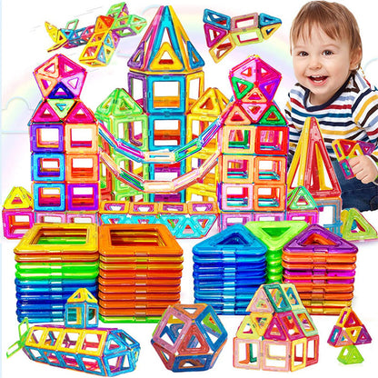 Magnetic construction toy building blocks for children – educational set, creative building, boys & girls
