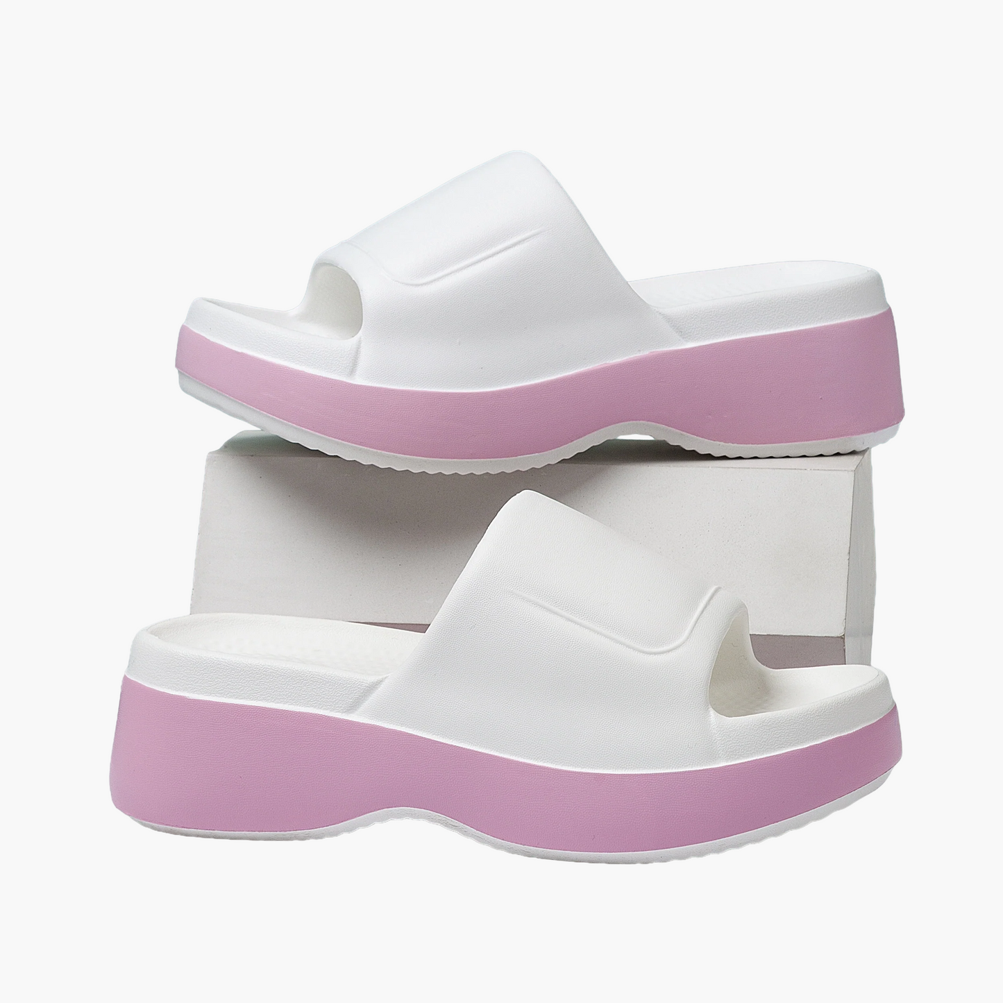 Women's Platform Slide Sandals with Open Toe – Comfortable Summer House Slippers for Everyday and Leisure Use