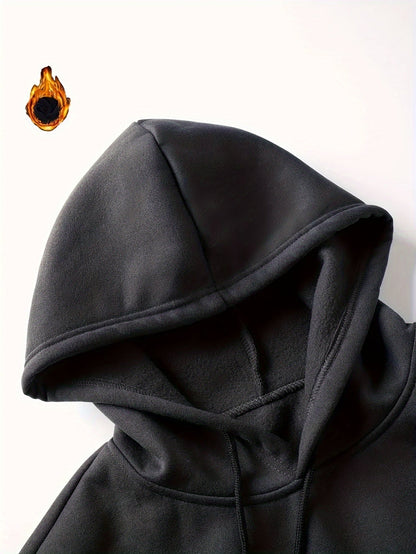 Men's color-block hoodie with hood and drawstring