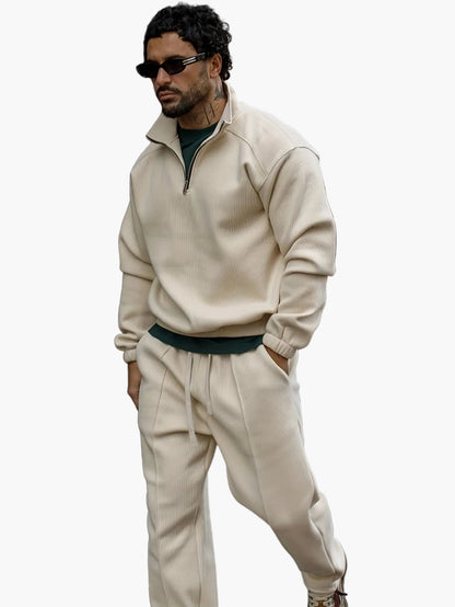 Men's Casual Tracksuit with Zipper – Casual Set for Everyday and Sports