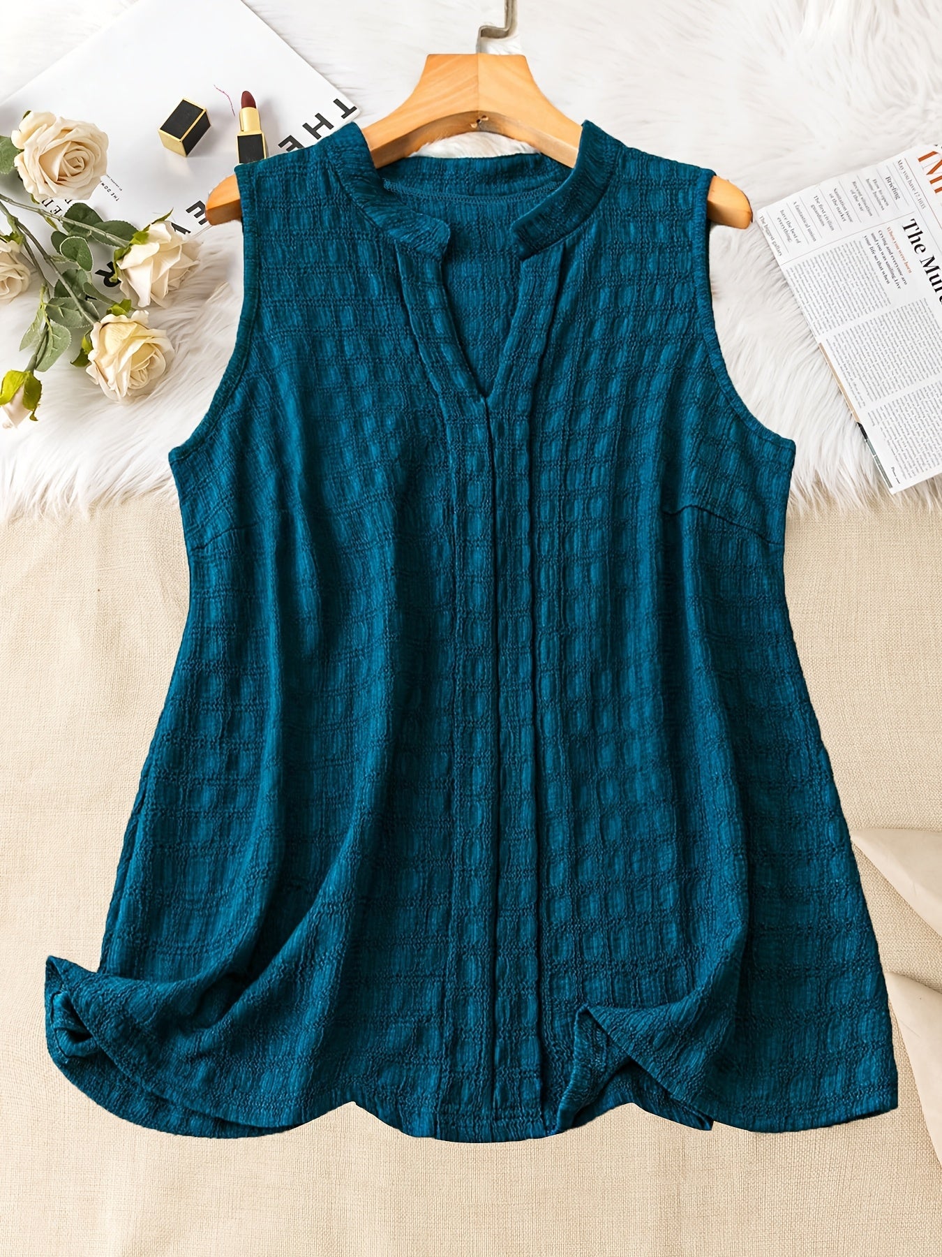 Damen Ärmellose Tunika mit V-Ausschnitt – Eleganter Freizeit-Look für jeden Tag