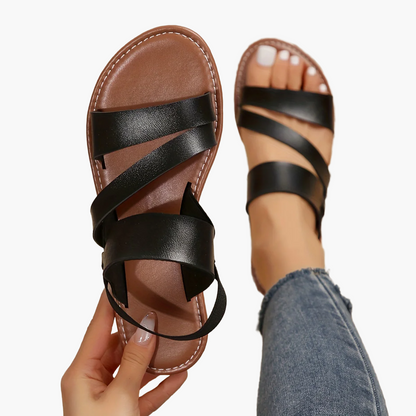 Women's Summer Shoes Casual Flat Sandals with Cross Straps
