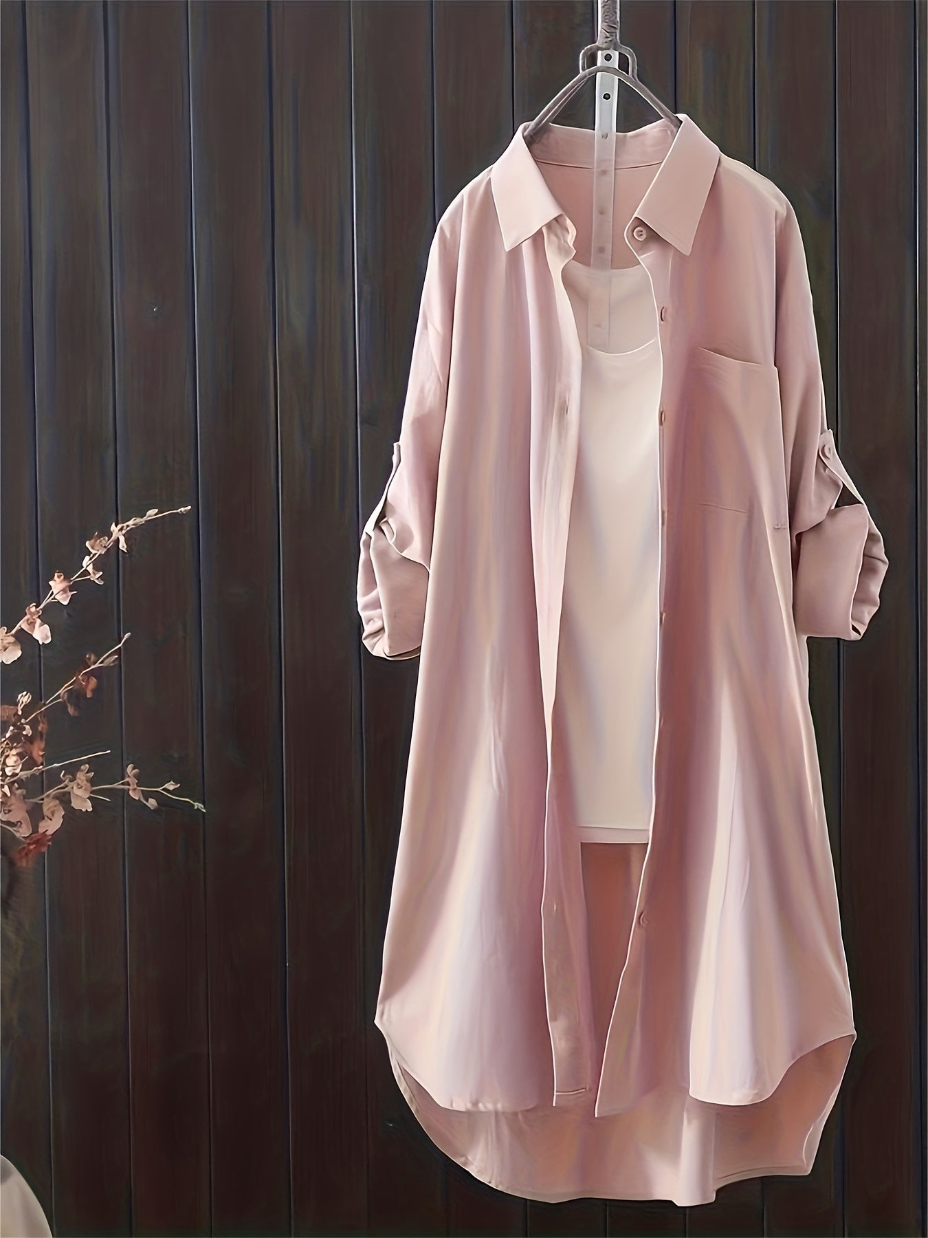 Women's Long Shirt Blouse Oversized Casual for Spring and Summer