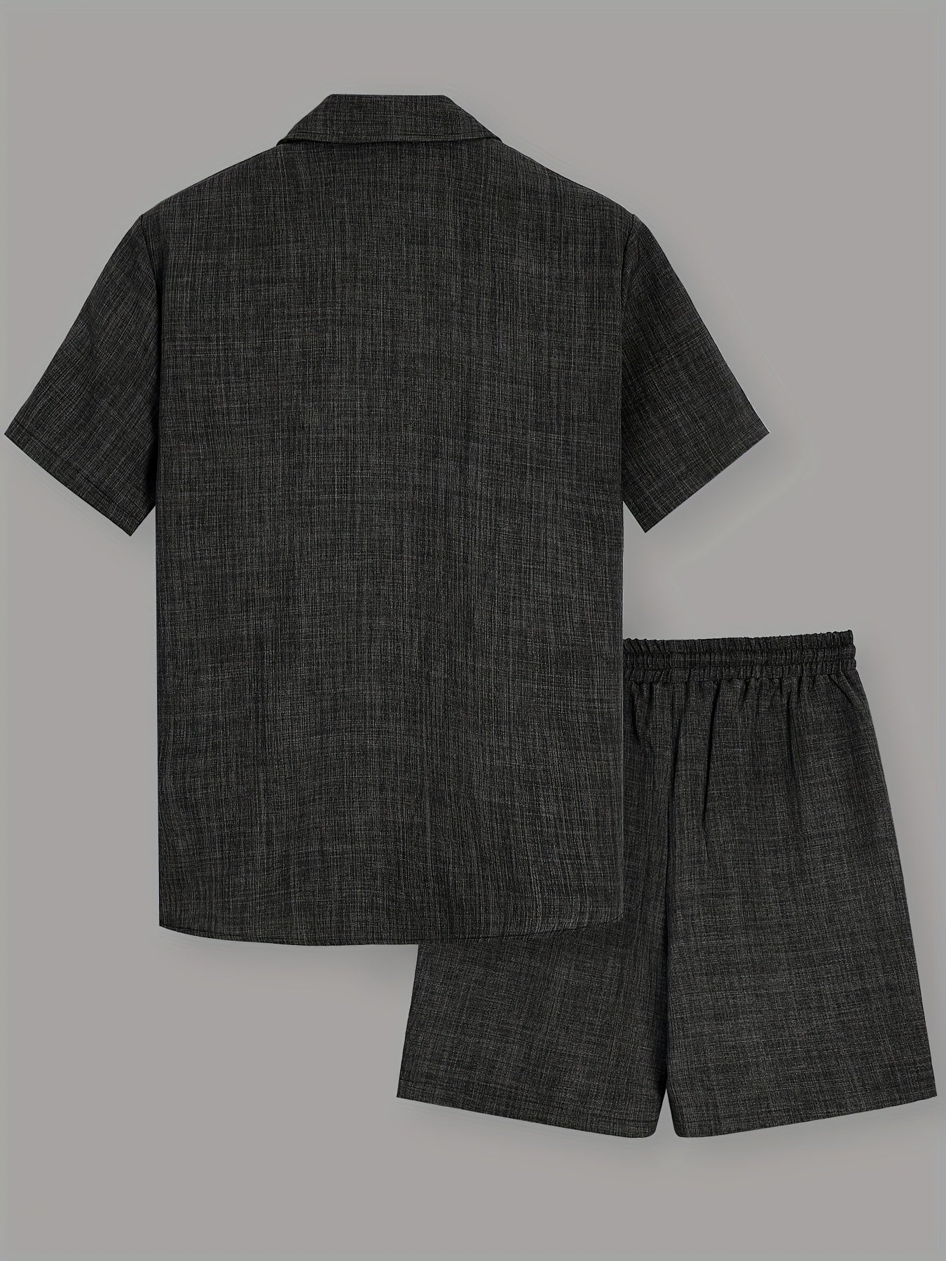 Men's Summer Casual Short Sleeve Set – Casual Shirt with Shorts and T-Shirt, Ideal for Vacation & Everyday Wear