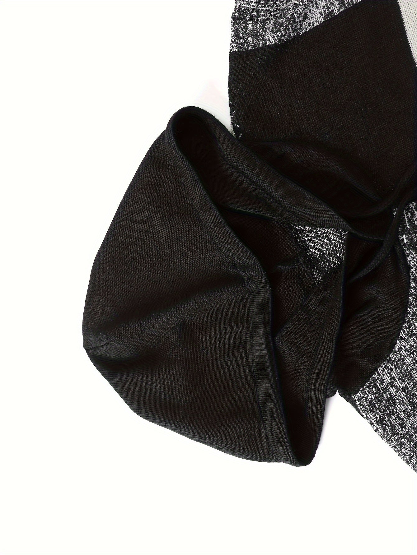 Herren Patchwork Hoodie mit Karomuster und Kapuze