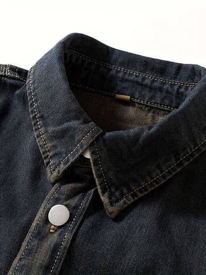 Men's Denim Overshirt in Casual Style – Ideal for Everyday and Leisure