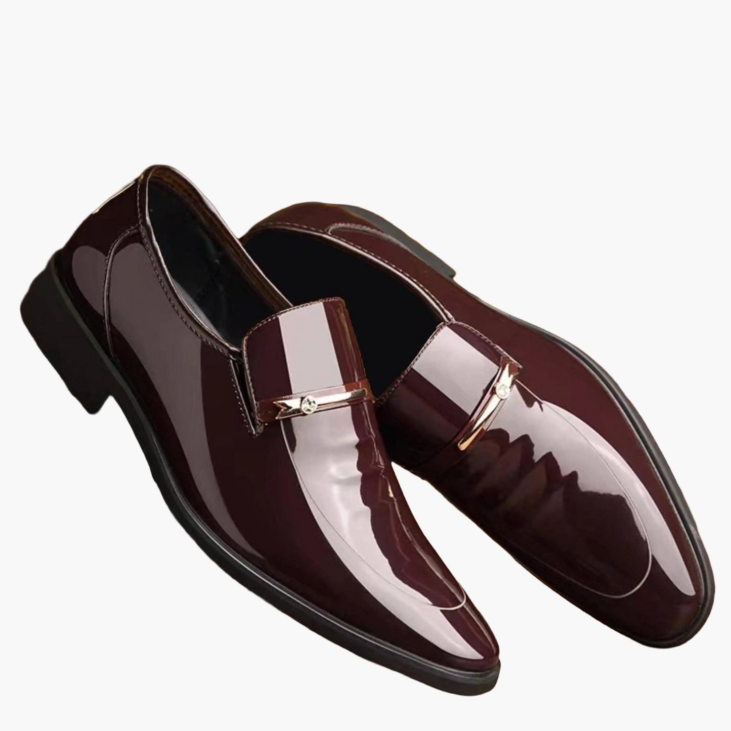Men's Business Slippers – Elegant Glossy Look, Modern Loafers for Office & Celebrations