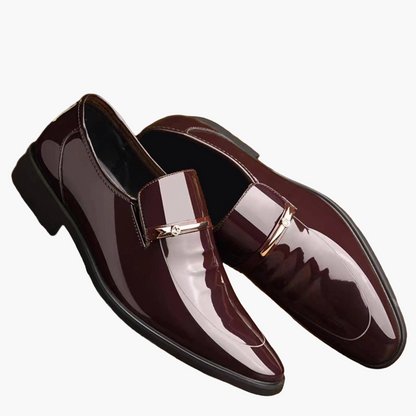 Men's Business Slippers – Elegant Glossy Look, Modern Loafers for Office & Celebrations