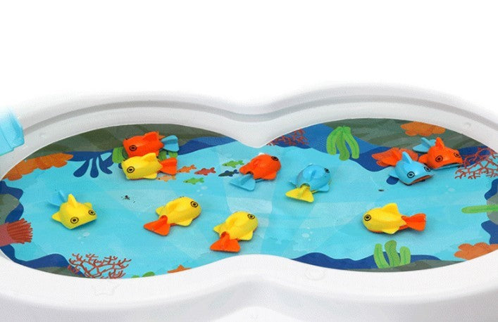 Electric fishing game for children – music, educational toy and fishing fun, unisex, Montessori style