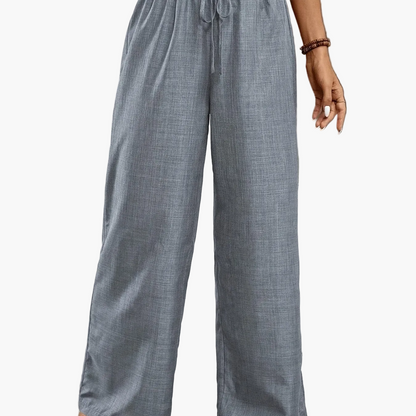 Women's Wide Elegant Pants with Elastic Waistband – Perfect for Everyday and Leisure